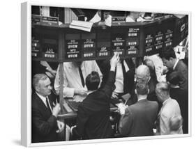 Frantic Day at the New York Stock Exchange During the Market Crash-Yale Joel-Framed Photographic Print