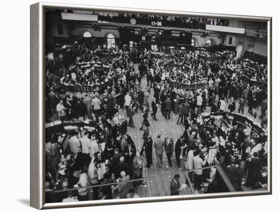 Frantic Day at the New York Stock Exchange During the Market Crash-Yale Joel-Framed Photographic Print