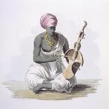 A Sarinda, or Hindostan Type Violin, from 'Costumes of India' by E. Orme, 1804 (Coloured Etching)-Franz Balthazar Solvyns-Framed Giclee Print