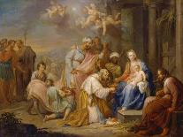 Adoration of the Magi-Franz Chistoph Jannek-Framed Stretched Canvas