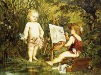 Frolicking Putti (Oil on Canvas)-Franz Eybl-Giclee Print