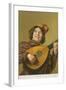 Franz Hals Painting of Mandolinist-null-Framed Art Print