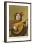 Franz Hals Painting of Mandolinist-null-Framed Art Print