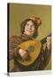 Franz Hals Painting of Mandolinist-null-Stretched Canvas