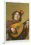 Franz Hals Painting of Mandolinist-null-Framed Art Print