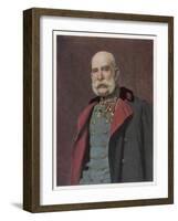 Franz Joseph Austrian Emperor in Old Age-Leopold Horowitz-Framed Art Print