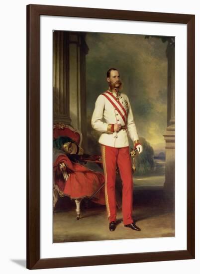 Franz Joseph I, Emperor of Austria (1830-1916) Wearing the Uniform of an Austrian Field Marshal-Franz Xaver Winterhalter-Framed Giclee Print