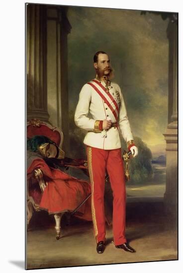 Franz Joseph I, Emperor of Austria (1830-1916) Wearing the Uniform of an Austrian Field Marshal-Franz Xaver Winterhalter-Mounted Giclee Print