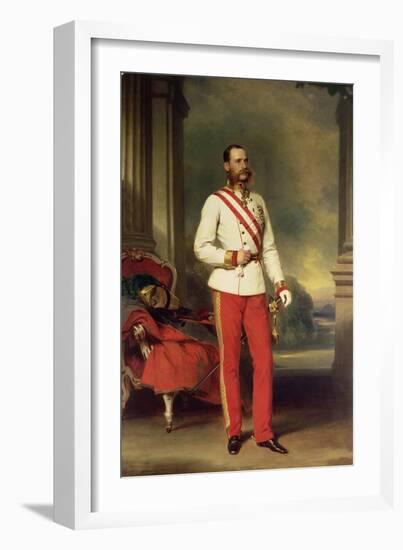 Franz Joseph I, Emperor of Austria (1830-1916) Wearing the Uniform of an Austrian Field Marshal-Franz Xaver Winterhalter-Framed Giclee Print