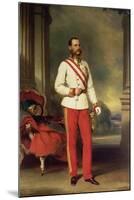 Franz Joseph I, Emperor of Austria (1830-1916) Wearing the Uniform of an Austrian Field Marshal-Franz Xaver Winterhalter-Mounted Giclee Print