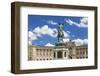 Franz Joseph Statue and Hofburg (Imperial) Palace, Vienna, Austria-Peter Adams-Framed Photographic Print