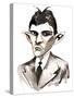 Franz Kafka caricature-Neale Osborne-Stretched Canvas