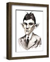 Franz Kafka caricature-Neale Osborne-Framed Giclee Print