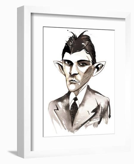 Franz Kafka caricature-Neale Osborne-Framed Giclee Print