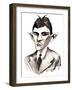 Franz Kafka caricature-Neale Osborne-Framed Giclee Print