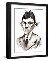 Franz Kafka caricature-Neale Osborne-Framed Giclee Print