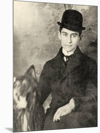 Franz Kafka with His Dog, 1910-null-Mounted Photographic Print