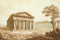 The Temple of Neptune and the Basilica at Paestum-Franz Kaisermaan-Framed Giclee Print