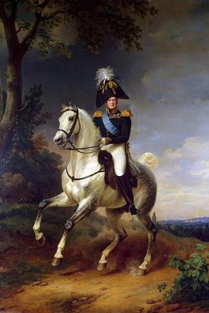 Equestrian Portrait of Emperor Alexander I, (1777-182), 1837