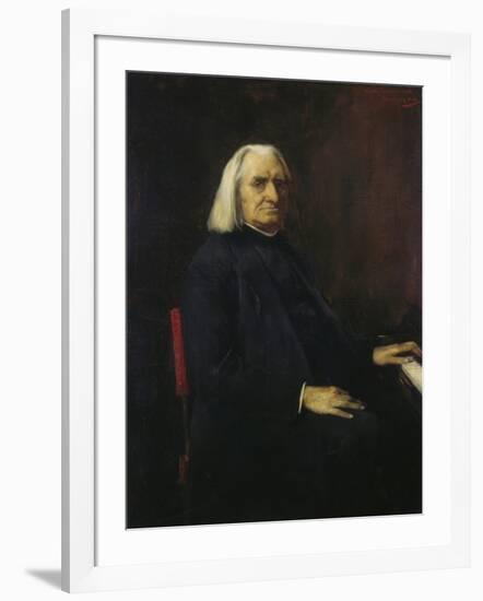 Franz Liszt, 1886-Mihály Muncácsy-Framed Giclee Print