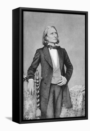 Franz Liszt, 19th-Century Hungarian Composer, Pianist, Conductor and Teacher-null-Framed Stretched Canvas