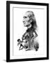 Franz Liszt and the gyspy musician - caricature-Janos Janko-Framed Giclee Print