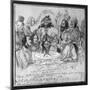 Franz Liszt being eaten by a critic - caricature-Johann Peter Lyser-Mounted Giclee Print