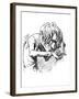 Franz Liszt - caricature-Janos Janko-Framed Giclee Print