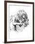 Franz Liszt - caricature-Janos Janko-Framed Giclee Print