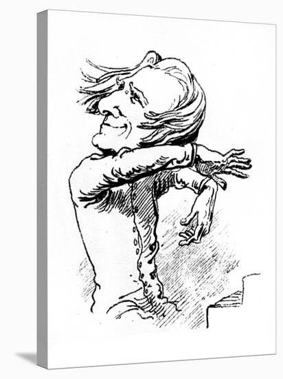 Franz Liszt - caricature-Janos Janko-Stretched Canvas