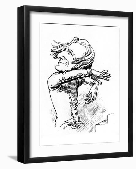 Franz Liszt - caricature-Janos Janko-Framed Giclee Print