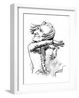 Franz Liszt - caricature-Janos Janko-Framed Giclee Print