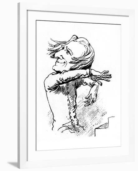 Franz Liszt - caricature-Janos Janko-Framed Giclee Print