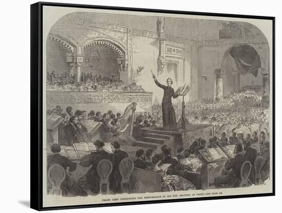 Franz Liszt Conducting the Performance of His New Oratorio at Pesth-null-Framed Stretched Canvas