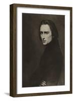 Franz Liszt, Hungarian Composer-Ary Scheffer-Framed Giclee Print