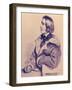 Franz Liszt in 1838-Josef Kriehuber-Framed Giclee Print