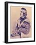 Franz Liszt in 1838-Josef Kriehuber-Framed Giclee Print