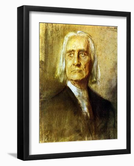 Franz Liszt old portrait-Franz Seraph von Lenbach-Framed Giclee Print