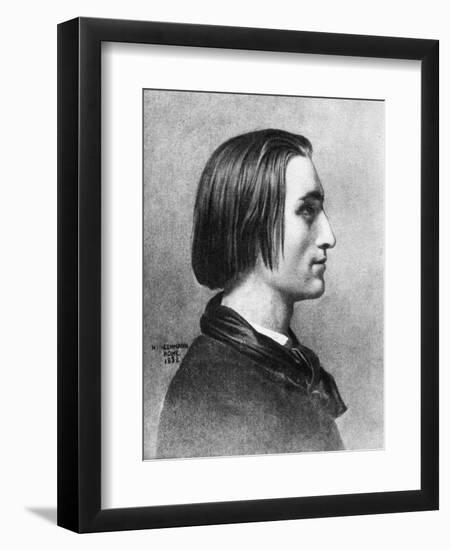 Franz Liszt - portrait-Henri Lehmann-Framed Giclee Print