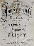 Title Page of Score for Three Sonnets of Petrarch-Franz Liszt-Giclee Print