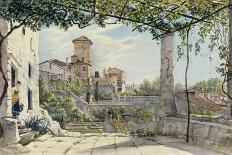 Blick vom Grab des Vergil auf die Stadt Neapel-Franz Ludwig Catel-Stretched Canvas