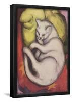 Franz Marc (Cat on a yellow cushion) Art Poster Print-null-Framed Poster