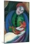 Franz Marc Girl with a Cat II Art Print Poster-null-Mounted Poster