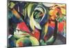 Franz Marc The Mandrill Art Print Poster-null-Mounted Poster