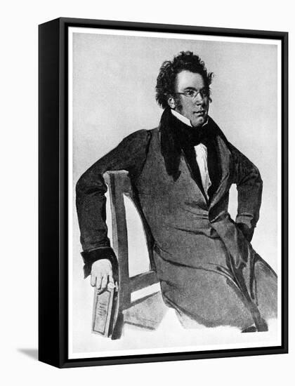 Franz Peter Schubert, Austrian Composer, 1825-Wilhelm August Rieder-Framed Stretched Canvas