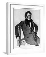 Franz Peter Schubert, Austrian Composer, 1825-Wilhelm August Rieder-Framed Giclee Print