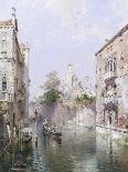 The Molo, Venice, Looking West with Figures Promenading-Franz Richard Unterberger-Giclee Print