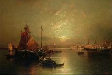 Shipping on the Lagoon, Venice at Sunset-Franz Richard Unterberger-Giclee Print