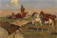 Count Argutinsky Crossing the Caucasian Range, 1892-Franz Roubaud-Giclee Print