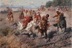 Scene from the Battle of Kuryuk-Dara in July 1854, 1900-Franz Roubaud-Giclee Print